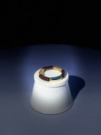 Bracelet de perles or, léopard et paillettes dorées
